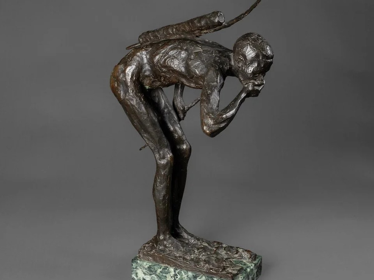A bronze sculpture sold at Taos Auction Co.